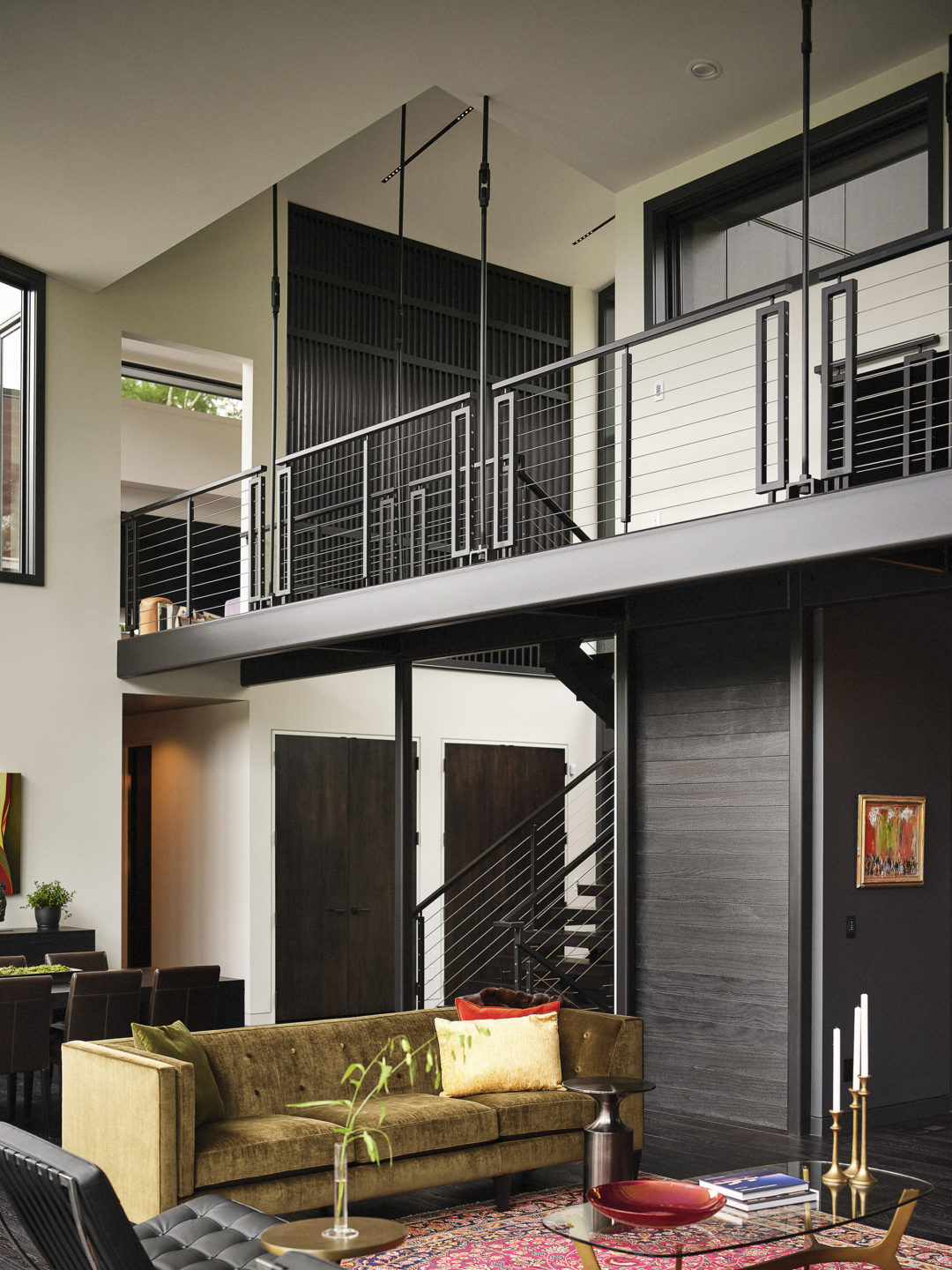 Moreland-Hills-Modern-Evergreen-Homes-Ohio-Stairway-Living-Room